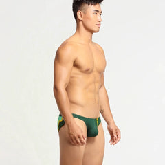 a hot gay man in army green Bottom's Hot Skinny Boxer Briefs - pridevoyageshop.com - gay men’s underwear and swimwear