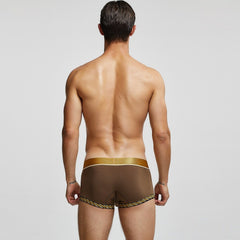 hot man in Brown Seobean Golden Laurel Wreath Boxers | Gay Underwear- pridevoyageshop.com - gay men’s underwear and swimwear