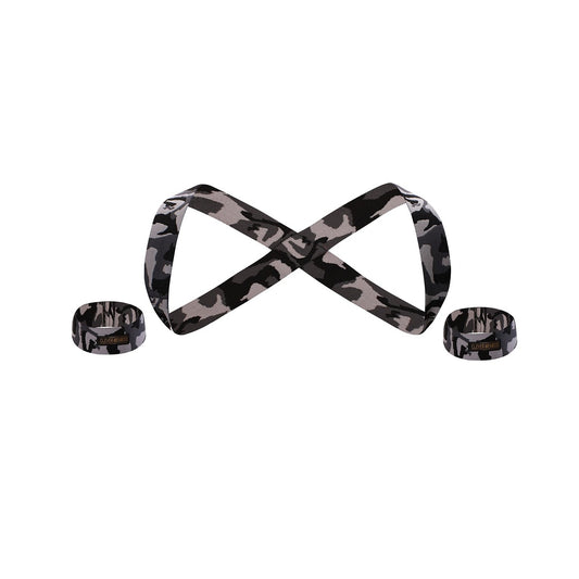 gray Men's Camo Elastic Harness | Gay Harness- pridevoyageshop.com - gay men’s harness, lingerie and fetish wear