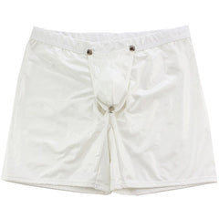 details of white Kinky Removable Open Pouch Boxers | Gay Underwear- pridevoyageshop.com - gay men’s underwear and swimwear