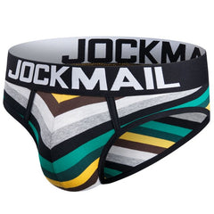 Jockmail black Striped Men's Brief Underwear - pridevoyageshop.com - gay men’s underwear and swimwear