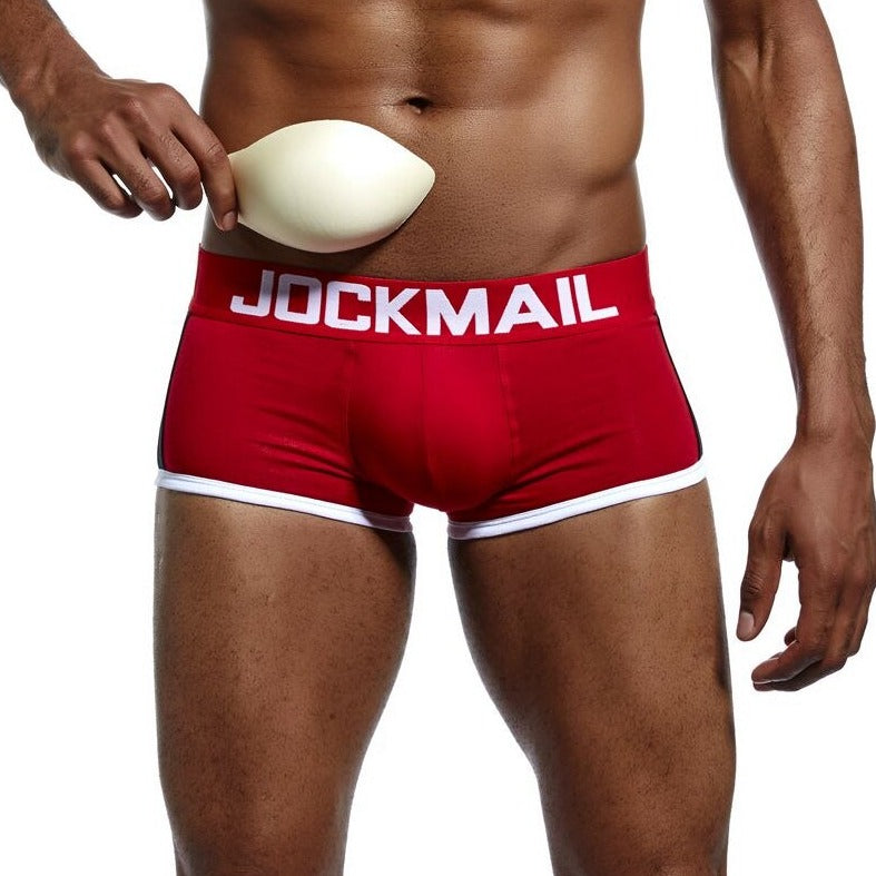 red Jockmail Packing Underwear Boxers | Gay Underwear- pridevoyageshop.com - gay men’s underwear and swimwear