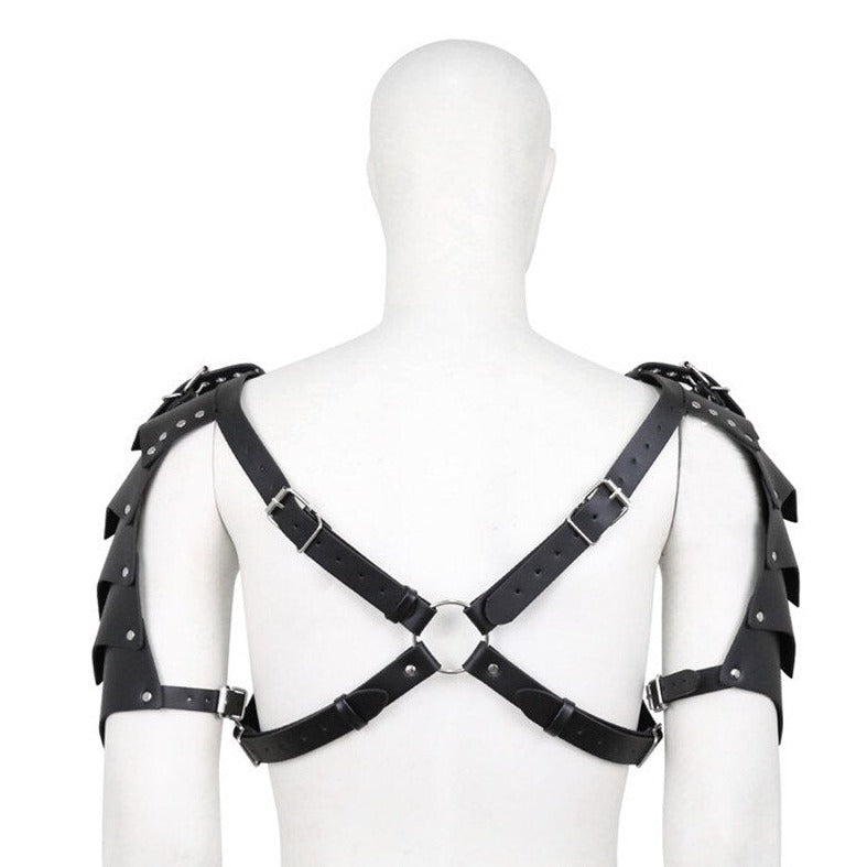 Gothic Winged Gladiator Harness | Gay Harness- pridevoyageshop.com - gay men’s harness, lingerie and fetish wear
