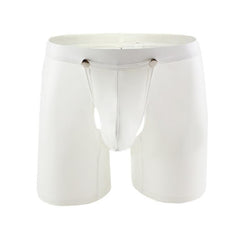 white Kinky Removable Open Pouch Boxers | Gay Underwear- pridevoyageshop.com - gay men’s underwear and swimwear