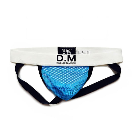 sky blue Gay Jockstraps: Mesh Jockstrap & Male Mesh Underwear- pridevoyageshop.com - gay men’s underwear and swimwear