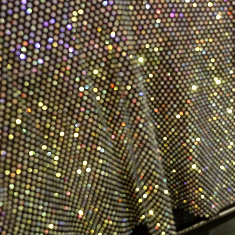 details of Gay Club Outfits | Men's Glitter Mesh Tank Top: Fishnet Shirt