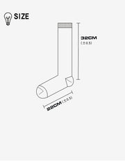 size of black Ribbed Cotton Crew Socks: Men's Sports Socks- pridevoyageshop.com - gay men’s harness, lingerie and fetish wear