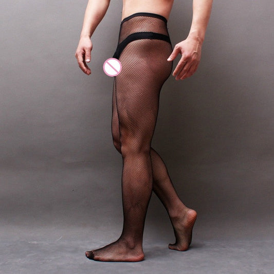 small mesh Erotic Mens Fishnet Stockings: Sexy Gay Lingerie- pridevoyageshop.com - gay men’s harness, lingerie and fetish wear