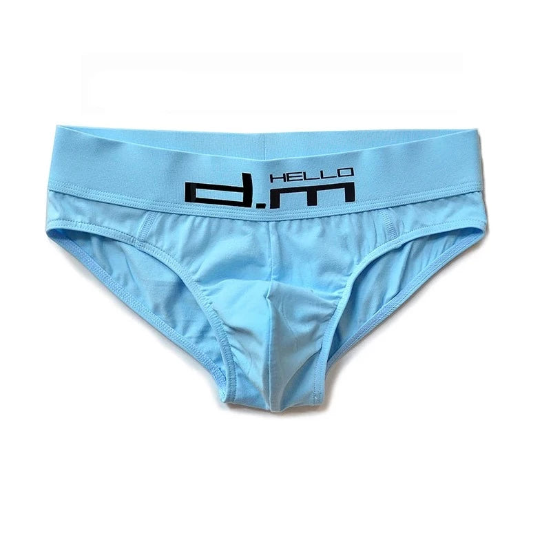 sky blue DM Gay Men's Hello Briefs - pridevoyageshop.com - gay men’s underwear and swimwear