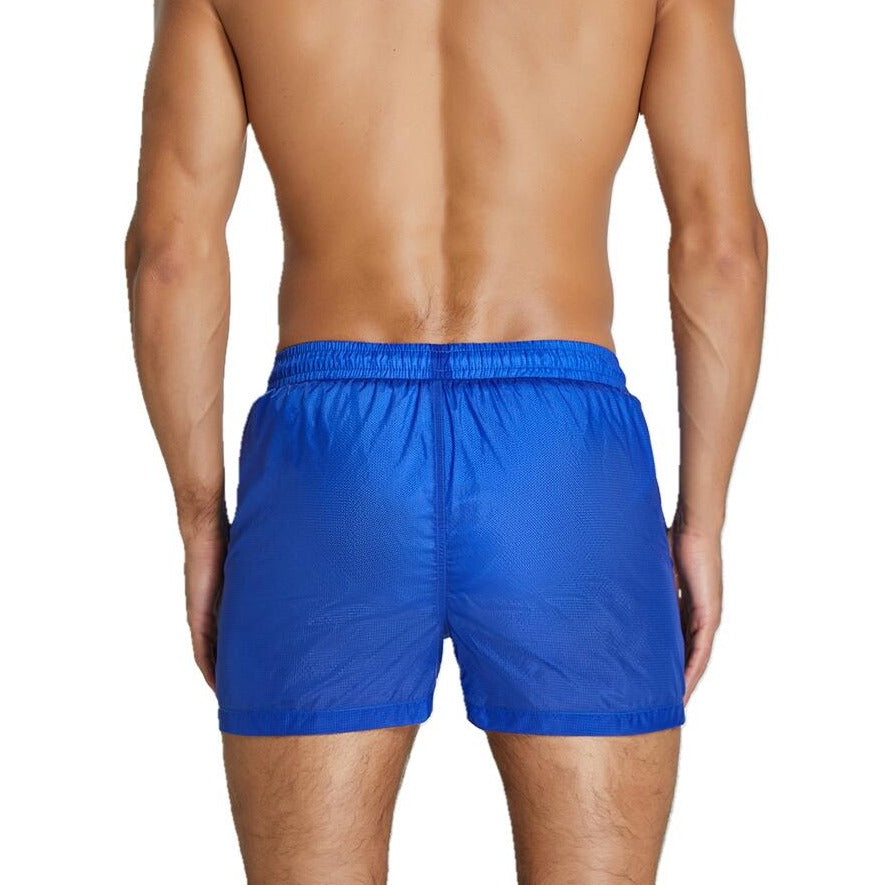 sexy gay man in blue Gay Beachwear | Men's Transparent Board Shorts with Pockets - pridevoyageshop.com - gay men’s underwear and swimwear