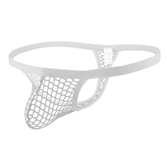 White CLEVER-MENMODE - Fishnet Thongs: Mens See Thru Panties - pridevoyageshop.com - gay men’s underwear and swimwear