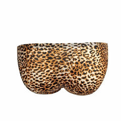 gold Leopard Print and Side Mesh Briefs - pridevoyageshop.com - gay men’s underwear and swimwear
