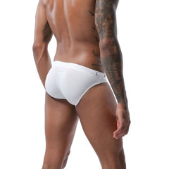 hot gay man in white Gay Swimwear | Men's Bold Bowtie Swim Briefs- pridevoyageshop.com - gay men’s underwear and swimwear