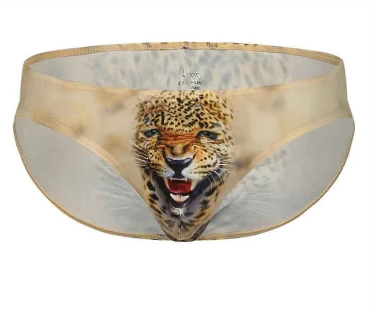 Men's Wild Animal Print Bikini Briefs - pridevoyageshop.com - gay men’s underwear and swimwear