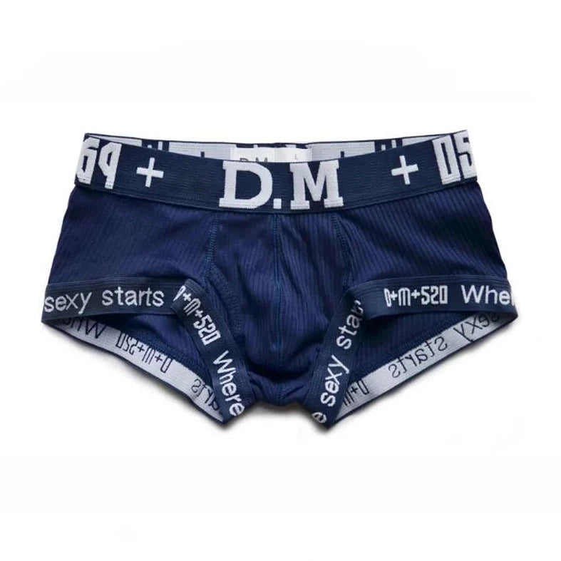 navy blue DM Men's Numbers Boxer Briefs - pridevoyageshop.com - gay men’s underwear and swimwear