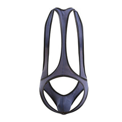 gray Gay Singlet and Bodysuit | Men's Pouch Mesh Jockstrap Singlet - Men's Singlets, Bodysuits, Leotard & Unitard - pridevoyageshop.com