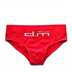 red DM Gay Men's Hello Briefs - pridevoyageshop.com - gay men’s underwear and swimwear