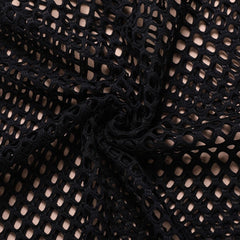 details of black Gay Men's Summer Fashion | Men's Fishnet T-Shirt: Mesh Men's Shirt- pridevoyageshop.com - gay men’s harness, lingerie and fetish wear