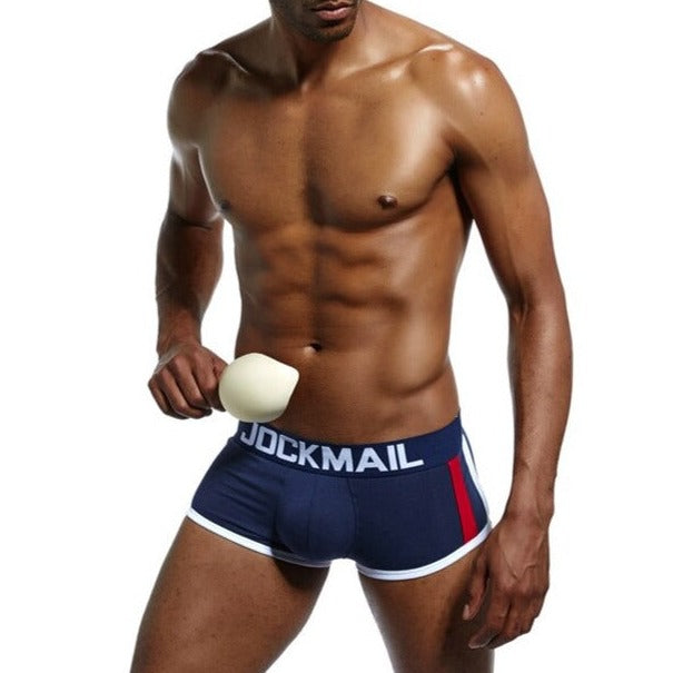 hot man in navy blue Jockmail Packing Underwear Boxers | Gay Underwear- pridevoyageshop.com - gay men’s underwear and swimwear