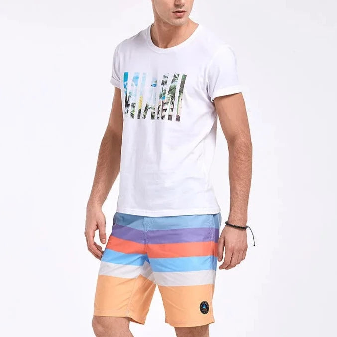 a hot man in Coastal Canvas Board Shorts - pridevoyageshop.com - gay men’s underwear and swimwear