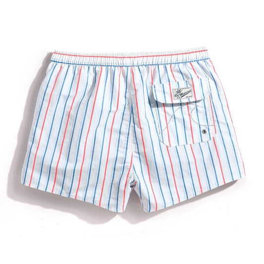 Gay Swimwear & Beachwear | Men's Candy Striped Board Shorts - pridevoyageshop.com - gay men’s underwear and swimwear