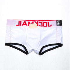 details of white Jockmail Packing Underwear Boxers | Gay Underwear- pridevoyageshop.com - gay men’s underwear and swimwear