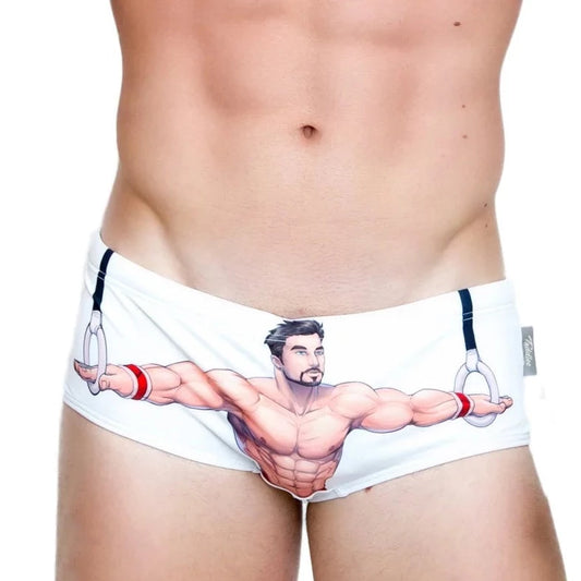 a hot daddy in Muscle Daddy Champion Swim Briefs - pridevoyageshop.com - gay men’s underwear and swimwear