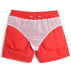 red Boardwalk Breeze Board Shorts - pridevoyageshop.com - gay men’s underwear and swimwear