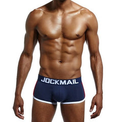 hot man in navy blue Jockmail Packing Underwear Boxers | Gay Underwear- pridevoyageshop.com - gay men’s underwear and swimwear