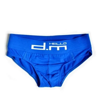 blue DM Gay Men's Hello Briefs - pridevoyageshop.com - gay men’s underwear and swimwear