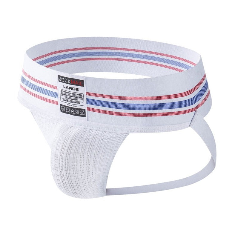 white Gay Jockstraps: Mens Sexy Athletic Supporter Jockstraps- pridevoyageshop.com - gay men’s underwear and swimwear