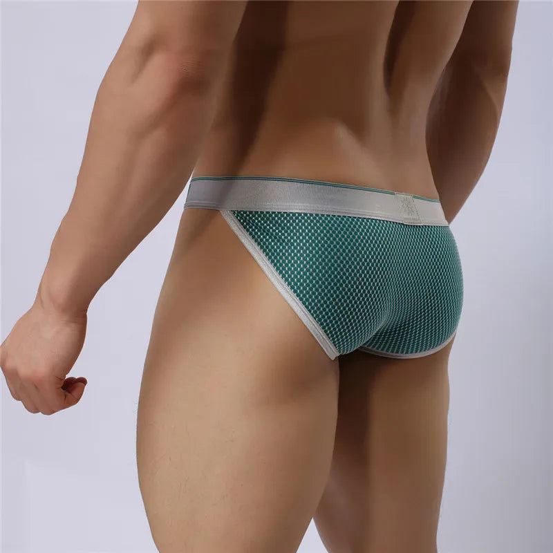 a hot gay man in dark green Brave Person Gay Men's Sideshow Briefs - pridevoyageshop.com - gay men’s underwear and swimwear