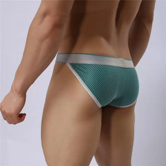a hot gay man in dark green Brave Person Gay Men's Sideshow Briefs - pridevoyageshop.com - gay men’s underwear and swimwear