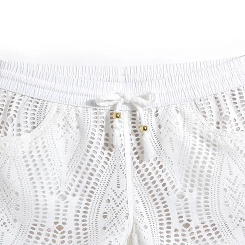details of Lace Luxe Beach Shorts - pridevoyageshop.com - gay men’s underwear and swimwear