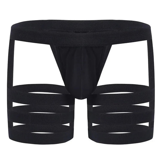 black Gay Men's Garter Briefs - pridevoyageshop.com - gay men’s underwear and swimwear