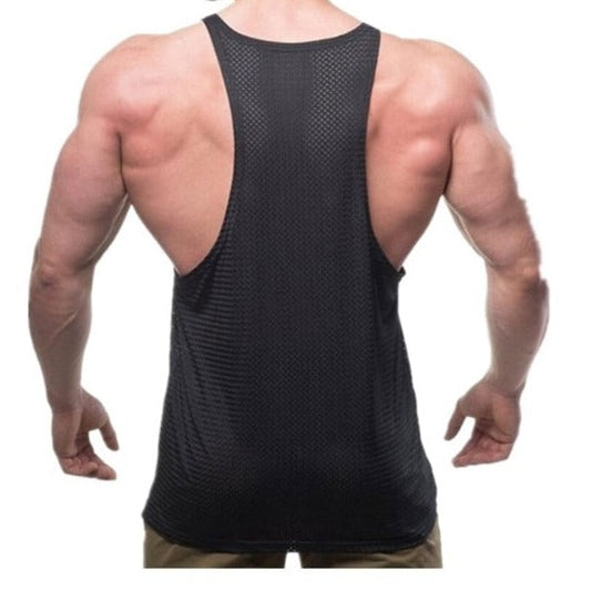 sexy gay man in black Gay Tops | Mens Breathable Mesh Gyms Tank Tops - pridevoyageshop.com - gay men’s gym tank tops, mesh tank tops and activewear