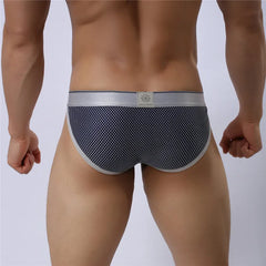 a hot gay man in Royal blue Brave Person Gay Men's Sideshow Briefs - pridevoyageshop.com - gay men’s underwear and swimwear