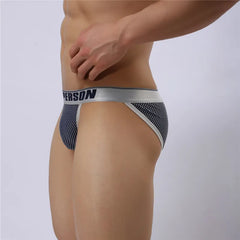 a hot gay man in Royal blue Brave Person Gay Men's Sideshow Briefs - pridevoyageshop.com - gay men’s underwear and swimwear