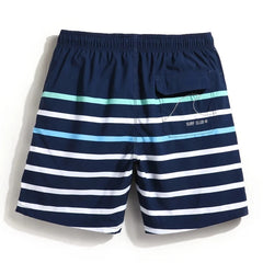 navy Horizon Hues Striped Board Shorts - pridevoyageshop.com - gay men’s underwear and swimwear