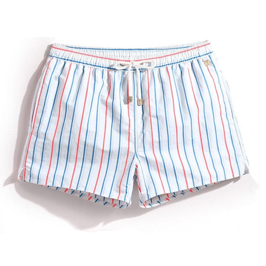 Gay Swimwear & Beachwear | Men's Candy Striped Board Shorts - pridevoyageshop.com - gay men’s underwear and swimwear
