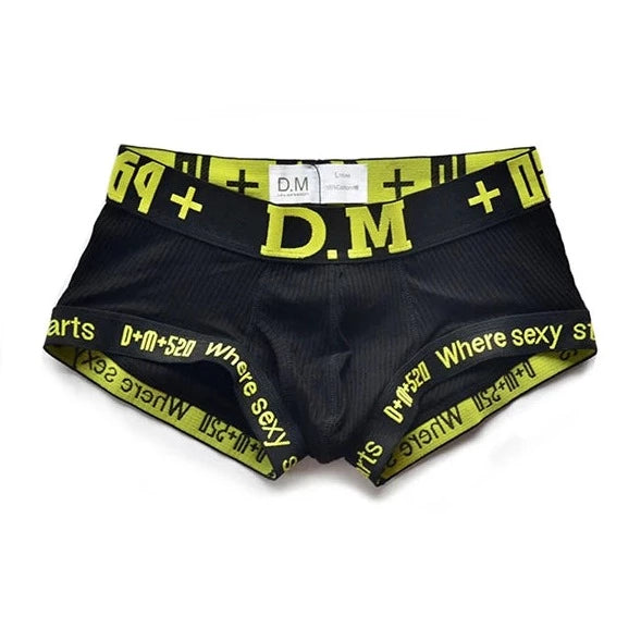 black DM Men's Numbers Boxer Briefs - pridevoyageshop.com - gay men’s underwear and swimwear