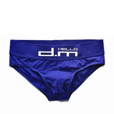 navy blue DM Gay Men's Hello Briefs - pridevoyageshop.com - gay men’s underwear and swimwear
