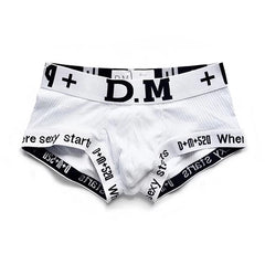 white DM Men's Numbers Boxer Briefs - pridevoyageshop.com - gay men’s underwear and swimwear