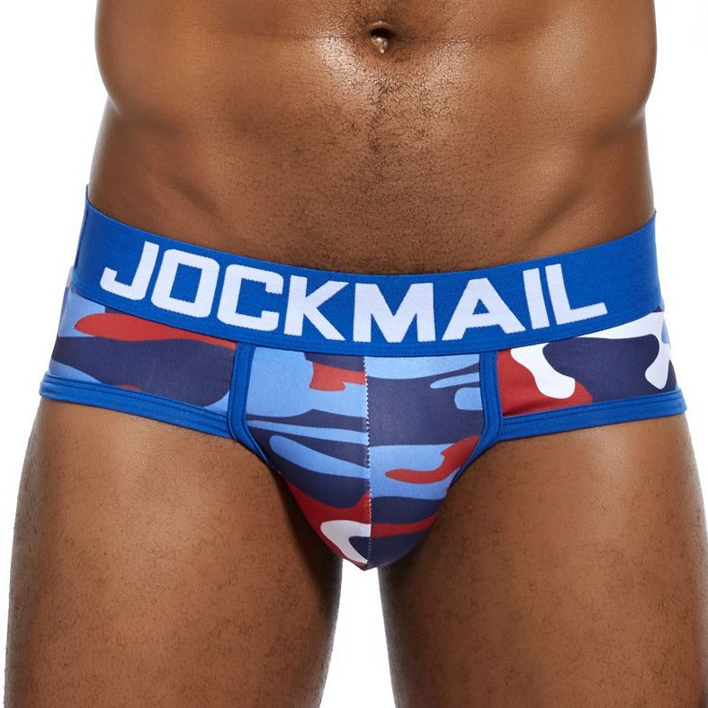 blue Jockmail Camouflage Briefs | Gay Men Underwear- pridevoyageshop.com - gay men’s underwear and swimwear