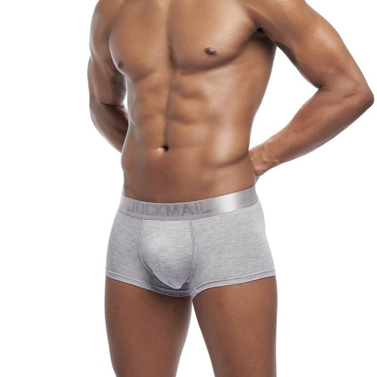 hot man in gray Jockmail Modal Pouch Boxers | Gay Underwear- pridevoyageshop.com - gay men’s underwear and swimwear