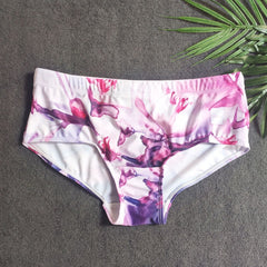 details of Gay Swimwear | Pink Watercolor Swim Briefs- pridevoyageshop.com - gay men’s underwear and swimwear