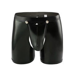 black Kinky Removable Open Pouch Boxers | Gay Underwear- pridevoyageshop.com - gay men’s underwear and swimwear