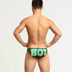 a hot gay man in army green Bottom's Hot Skinny Boxer Briefs - pridevoyageshop.com - gay men’s underwear and swimwear
