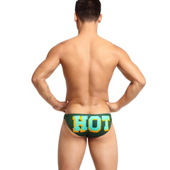 a hot gay man in army green Bottom's Hot Skinny Boxer Briefs - pridevoyageshop.com - gay men’s underwear and swimwear