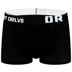 black ORLVS Men's Breathable Mesh Boxer Briefs - pridevoyageshop.com - gay men’s underwear and swimwear